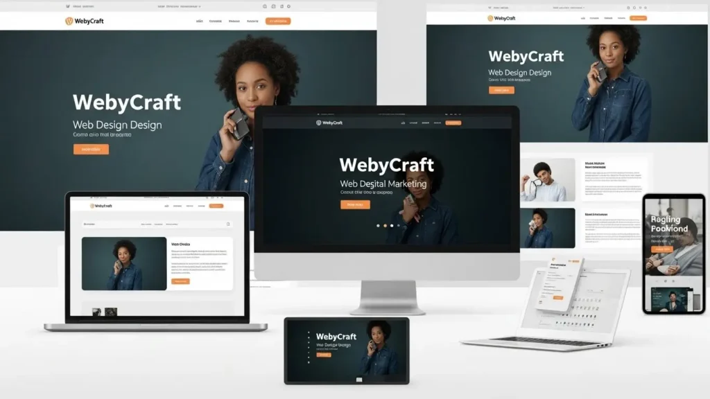WordPress website design mockup for Nigerian business by WebyCraft